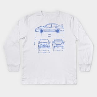 SUBIE BLUEPRINT Kids Long Sleeve T-Shirt